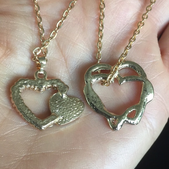 Blue and Black Hearts Gold Tone Necklaces - Picture 5 of 10